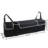 Car Accessories Car Organizer Trunk Collapsible Toys Food Storage Truck Cargo Container Bags Box Black Car Stowing Tidying New