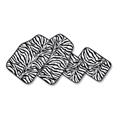 Fashion flooring-accessories black and white zebra 4d car floor mat