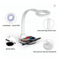 Adjustable temperature and intensity night lamp for iphone and samsung wireless charger