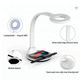 Adjustable temperature and intensity night lamp for iphone and samsung wireless charger