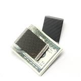 Free shipping carbon fiber wallet with money clip cash mens wallet
