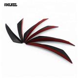 Black Carbon Fiber Auto Body Kit Car Spoiler  Fit Front Bumper Lip Splitter Fin Air Knife