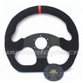 Suede Leather Flat Car Steering Wheel