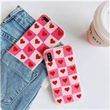 Shockproof frosted TPU red heat-shaped girly phone case for iPhone 6/7/8/X/XR/XS/XS MAX