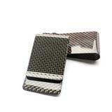 Free shipping New Design PU Leather Money Clip Carbon Fiber Print Women  Wallet