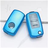 TPU plastic car key protection case for VW Volkswagen 3 buttons folding key holders remote protective case