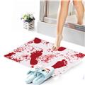 Halloween Scary Horror Novelty Blood Footprint Bath Tub Toilet Rug Shower Carpet Bathroom Floor Mats Bath Mats