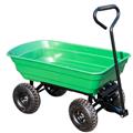 High-strength steel frame plastic garden dump cart