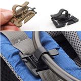 2PCS EDC Drink Tube Clip Gear Water Pipe Hose Clamp Backpack Molle Carabiner Tactical Outdoor Camping Hike Accessories