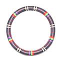 Colorful plaid printing steering wheel cover leather car steering accessories auto wheels covers protector case universal size