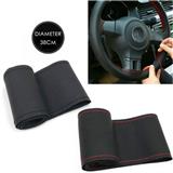37cm/38CM DIY Steering Wheel Covers soft Leather braid on the  Car With Needle and Thread Interior accessories OEM Support