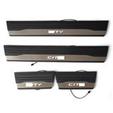 OEM Type Stainless Steel ABS Plastic Carbon Fiber Black Color LED Door Sill Scuff Plate For City accessories spare parts