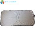 Double circle shape white color car windshield shade