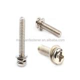 Fast Delivery Stainless Steel 304 Cross Recessed Small Pan Head Three Combination Screws M2 M4