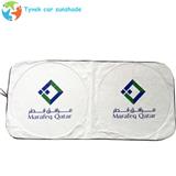Pop up foldable white dupont car front windshield shades