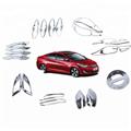 Chrome Exterior Moulding ABS Full Kits Set Lamp Handle Covers For HYUN-DAI ELANTRA AVANTE 2012 2013