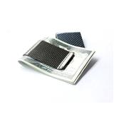 Free shipping Carbon Fiber Slim Business Card Holder With Money Clip/minimalist slim Money card holder