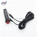 Car cigarette lighter plug with red switch to dc jack