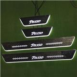 Waterproof Acrylic car welcome pedals door sill led moving door sill scuff plate for Passo