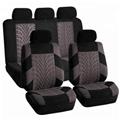 Polyester universal fit full set Embroidery Car Seat Covers Set Universal Fit Most Cars Covers with Tire Track Detail Styli