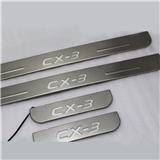 304 stainless steel inner car door sill led kick plates for cx-3