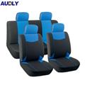 Breathable Polyester Car Seat Cover With Blue and Black Color