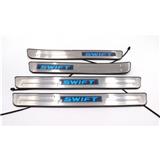 New Interior accessories OEM Type Stainless Steel ABS Plastic  LED Door Sill Scuff Plate For Swift