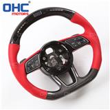 LED Carbon Fiber Steering Wheel Compatible with Audi A3 model  OHC MOTORS