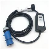 CE certified 16A 250V level 2 LCD display ev charger IEC62196-2 TYPE 2 female plug ev charging cable