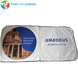 Sun blocking advertising white car window sunshade
