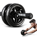 2019Muscle Exercise Equipment Home Fitness Equipment Double Wheel Abdominal Power Wheel  Roller Gym Roller Trainer Training