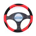 High Quality Anti Slip New Design Universal Car Accessories Interior Decorative PVC Suede  Steering Wheel Cover Black Red