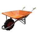 80L Bolivia market galvanized handle with 4 PR Inflatable tire construction wheelbarrow carretilla