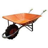 80L Bolivia market galvanized handle with 4 PR Inflatable tire construction wheelbarrow carretilla
