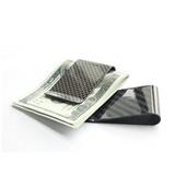 Free shipping Mini  Money push-pull business card holder with elastic band money clip carbon fiber card case