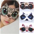 3D Cute Cat Dog Sleep Mask Eye Mask Cover Shade Soft Sleeping Eye Patch Women Men Soft Portable Blindfold Travel Eyepatch