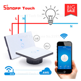 OEM Touch US Wifi Wall Touch Switch 1 Gang 1 Way Wireless Remote Light Relay App Control Work with Alexa Google Home
