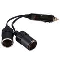 MX Fused 15A Car Power Cigarette Lighter Charger Adapter 2-Way Waterproof Socket Splitter