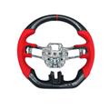 Carbon Fiber Leather Car Steering Wheel Sport Pattern Style For Ford Mustang 2015-2017