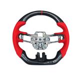 Carbon Fiber Leather Car Steering Wheel Sport Pattern Style For Ford Mustang 2015-2017