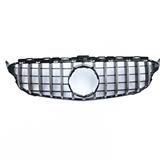 2015-2018 ABS black and silver grille radiator mesh grille for Mercedes Benz C class