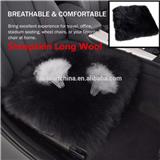 18"*18" Genuine Sheepskin Long Wool Car Seat Pad Breathable Warm Cushion Covers