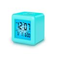 3 Inches Mini Size Silicone Case Digital Alarm Clock,Portable LCD Display Desktop Alarm Clock