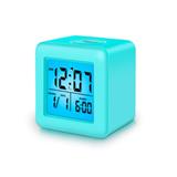 3 Inches Mini Size Silicone Case Digital Alarm Clock,Portable LCD Display Desktop Alarm Clock