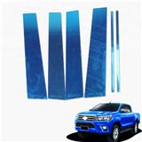 For Hilux Revo 2015 2016 Window Pillar Moulding Cover Stainless Steel Window Sill Center Trims 6Pcs Exterior Accessories