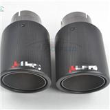 Black carbon fiber exhaust tip carbon fiber muffler end pipe with stainless steel