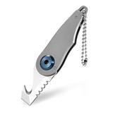 Multifunctional outdoor all-steel EDC portable mini with cutting rope hook folding tool
