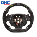 LED Carbon Fiber Steering Wheel Compatible with Chevrolet Camaro model  OHC MOTORS