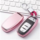 New product TPU Car Key Cover Case For Audi A6L A4L Q5 Key Shell 3 Buttons with keychain
