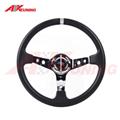 OMP 350mm PU PVC  Suede real Leather 97mm Deep Corn Drifting Steering Wheel